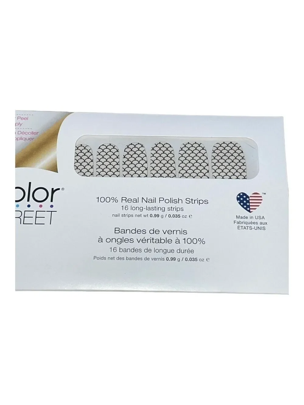 NIP Color Street Mermaid You Look Clear Overlay Black & Clear Set